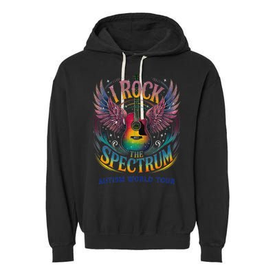 Rockstar I ROCK THE SPECTRUM Autism Awareness Support Garment-Dyed Fleece Hoodie