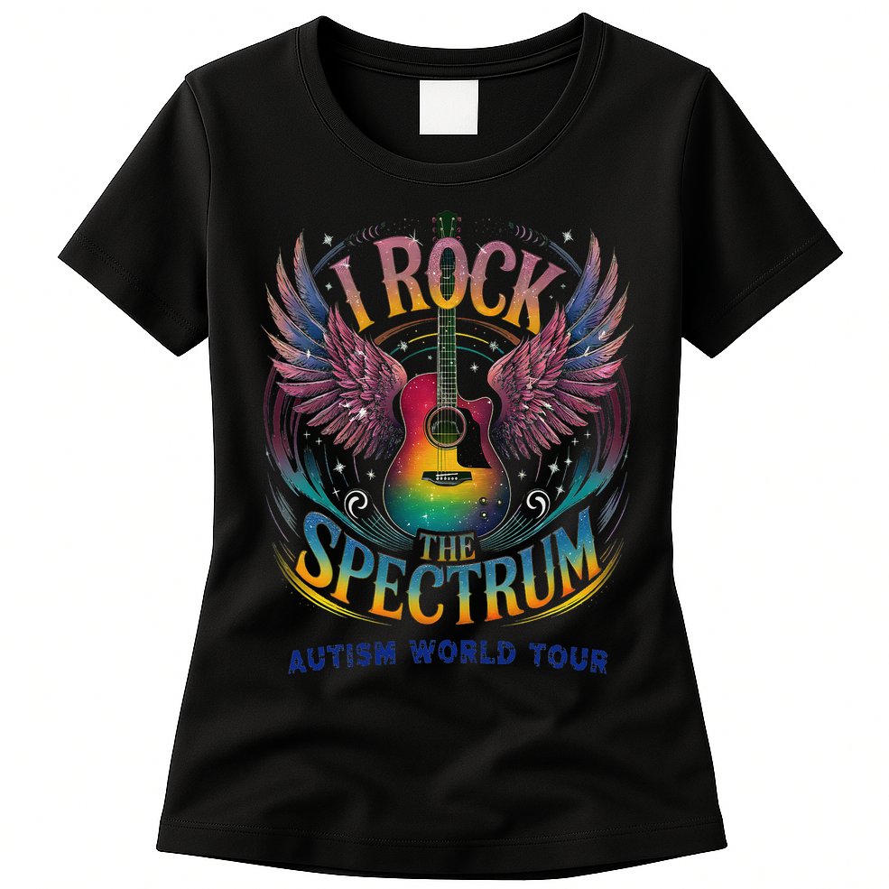 Rockstar I ROCK THE SPECTRUM Autism Awareness Support Womens T-Shirt