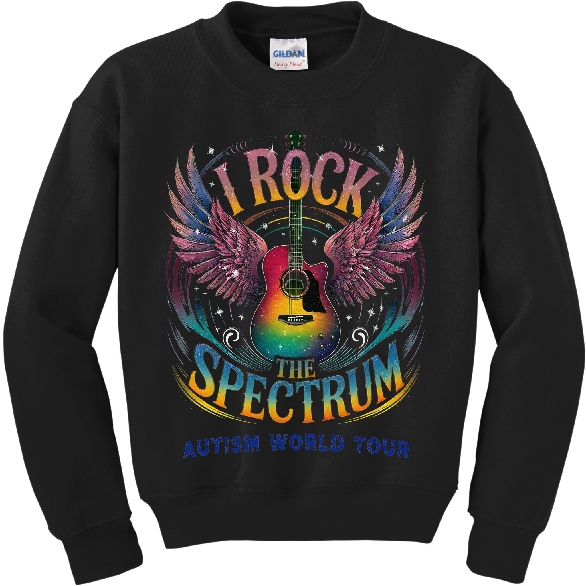 Rockstar I ROCK THE SPECTRUM Autism Awareness Support Kids Sweatshirt