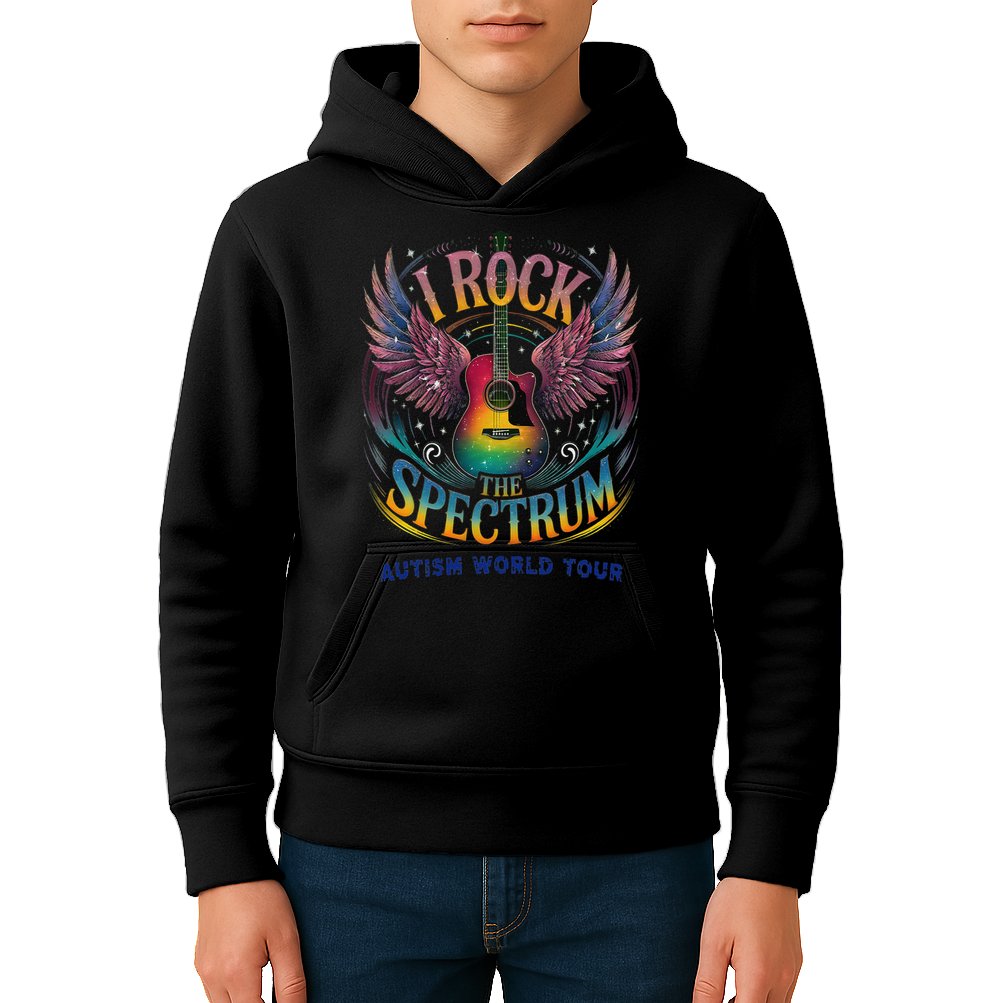 Rockstar I ROCK THE SPECTRUM Autism Awareness Support Kids Hoodie