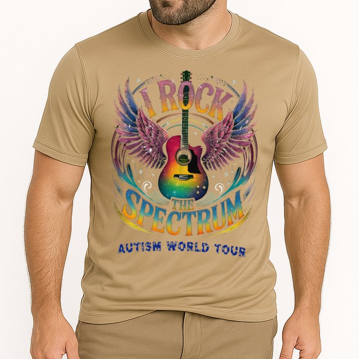 Rockstar I ROCK THE SPECTRUM Autism Awareness Support Cooling Performance Crew T-Shirt