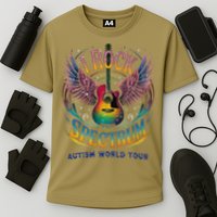 Rockstar I ROCK THE SPECTRUM Autism Awareness Support Cooling Performance Crew T-Shirt