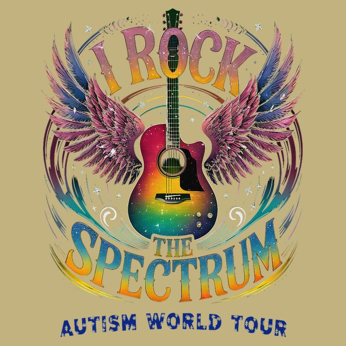Rockstar I ROCK THE SPECTRUM Autism Awareness Support Cooling Performance Crew T-Shirt