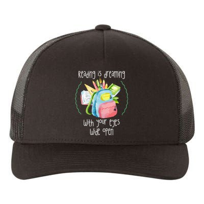 Reading Intervention Reading Is Dreaming Library Student Yupoong Adult 5-Panel Trucker Hat