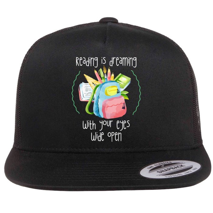 Reading Intervention Reading Is Dreaming Library Student Flat Bill Trucker Hat