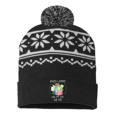 Reading Intervention Reading Is Dreaming Library Student USA-Made Snowflake Beanie