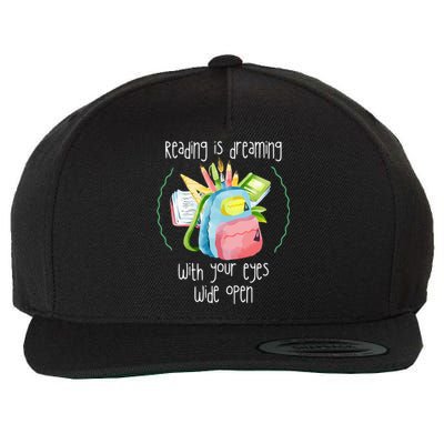 Reading Intervention Reading Is Dreaming Library Student Wool Snapback Cap