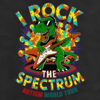 Rockstar I ROCK THE SPECTRUM Autism Awareness Mom Dad 11oz C Handle Ceramic Mug