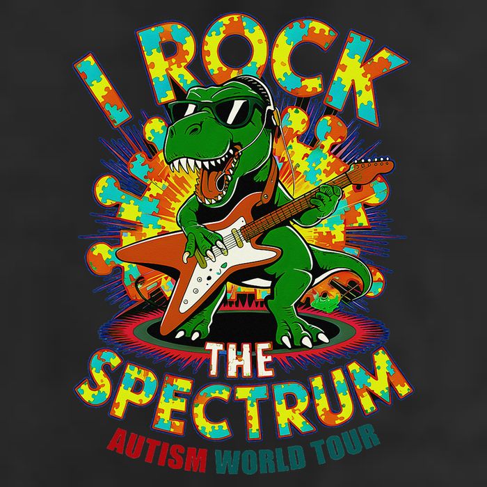 Rockstar I ROCK THE SPECTRUM Autism Awareness Mom Dad 11oz C Handle Ceramic Mug