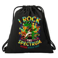 Rockstar I ROCK THE SPECTRUM Autism Awareness Mom Dad Drawstring Bag