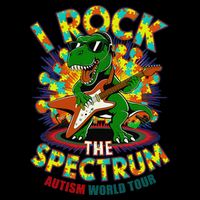 Rockstar I ROCK THE SPECTRUM Autism Awareness Mom Dad Baby Bodysuit