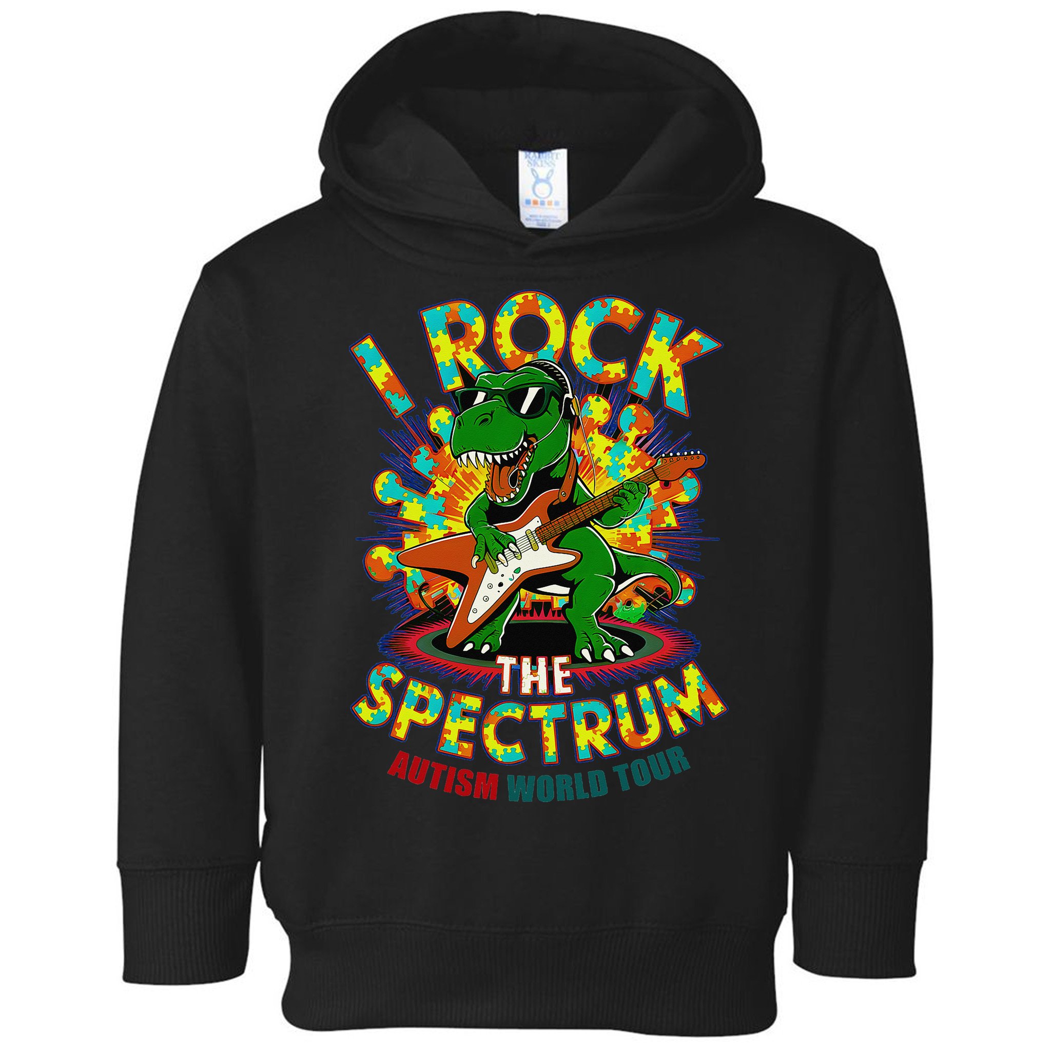 Rockstar I ROCK THE SPECTRUM Autism Awareness Mom Dad Toddler Hoodie