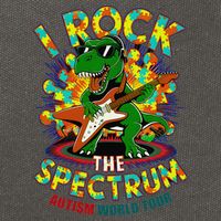 Rockstar I ROCK THE SPECTRUM Autism Awareness Mom Dad Cotton Canvas Backpack