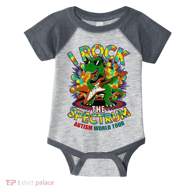 Rockstar I ROCK THE SPECTRUM Autism Awareness Mom Dad Infant Baby Jersey Bodysuit