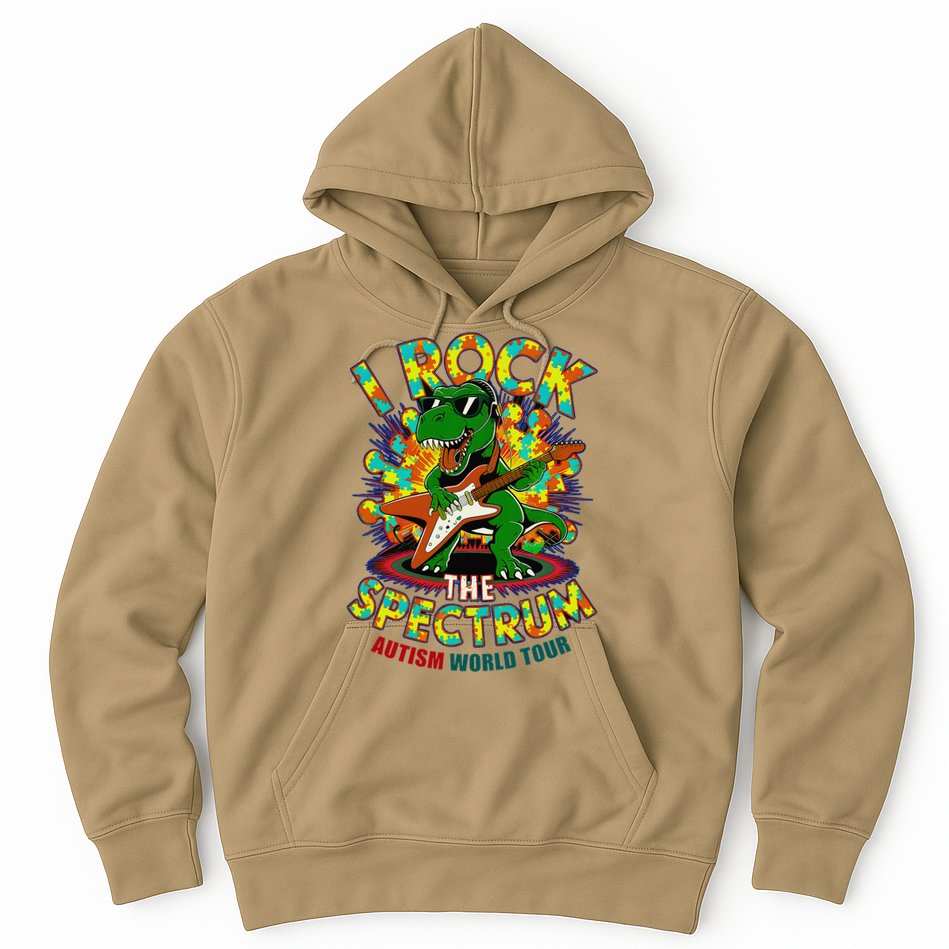 Rockstar I ROCK THE SPECTRUM Autism Awareness Mom Dad Hoodie