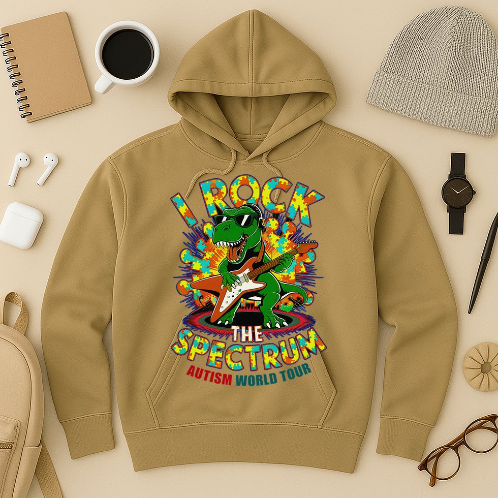 Rockstar I ROCK THE SPECTRUM Autism Awareness Mom Dad Hoodie