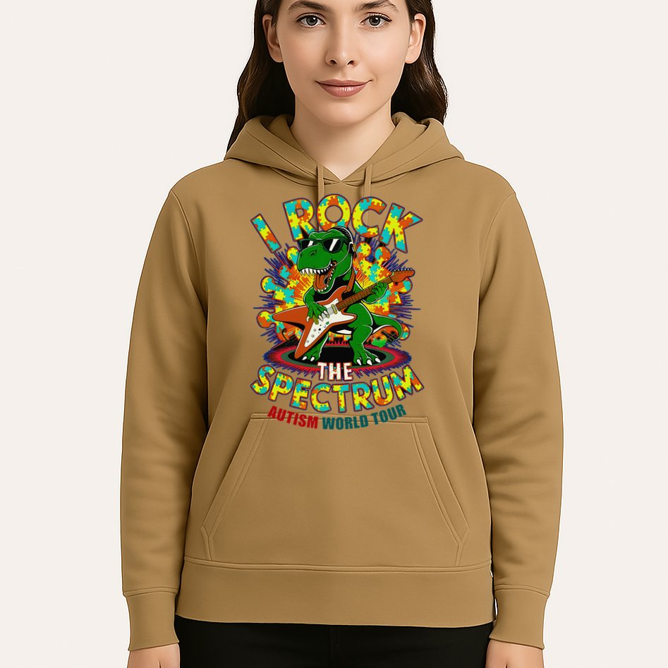 Rockstar I ROCK THE SPECTRUM Autism Awareness Mom Dad Hoodie
