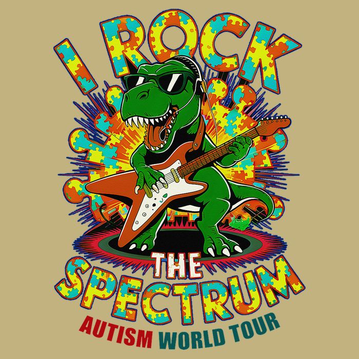 Rockstar I ROCK THE SPECTRUM Autism Awareness Mom Dad Hoodie