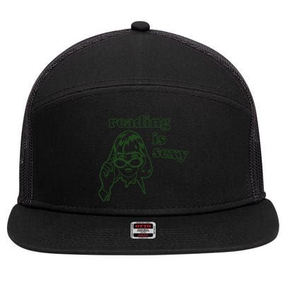 Reading Is Sexy 7 Panel Mesh Trucker Snapback Hat