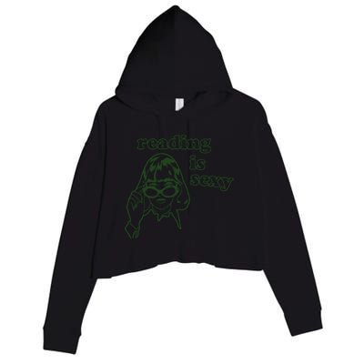 Reading Is Sexy Crop Fleece Hoodie