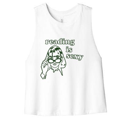 Reading Is Sexy Women's Racerback Cropped Tank