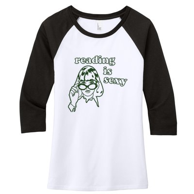 Reading Is Sexy Women's Tri-Blend 3/4-Sleeve Raglan Shirt