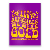 Retro In September We Wear Gold Childhood Cancer Awareness Poster