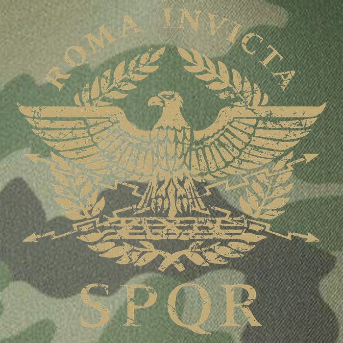 Roma Invicta Spqr Roman Eagle Distressed Legacy Tie Dye Trucker Hat
