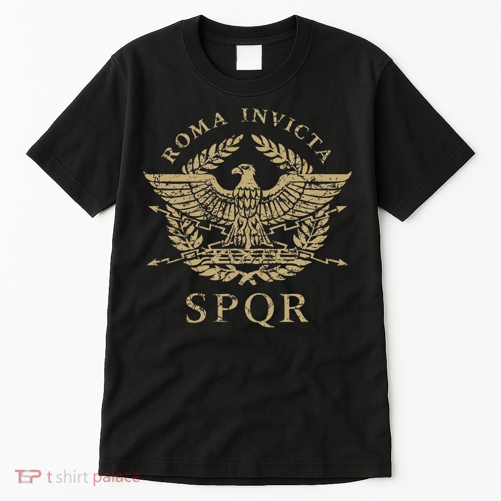 Roma Invicta Spqr Roman Eagle Distressed Tall T-Shirt