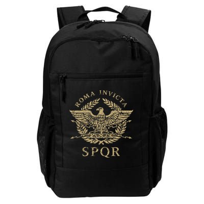 Roma Invicta Spqr Roman Eagle Distressed Backpack
