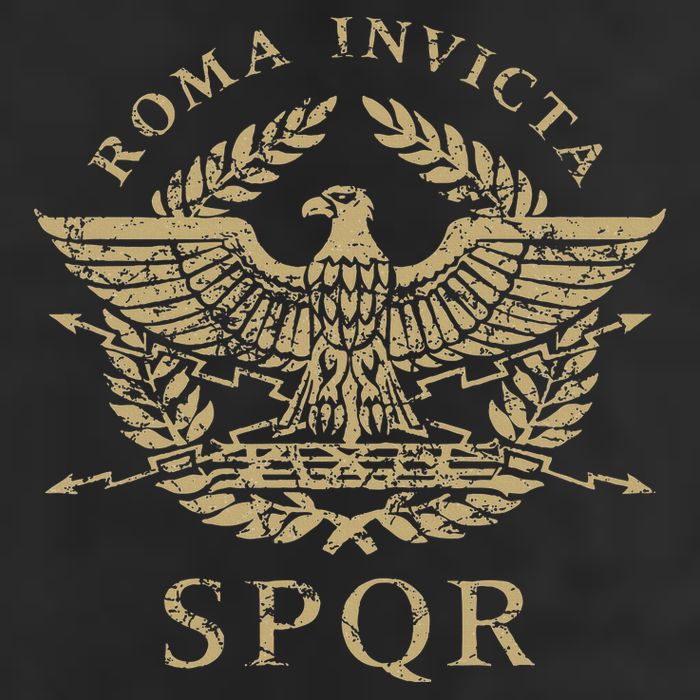 Roma Invicta Spqr Roman Eagle Distressed 25L Jumbo Tote