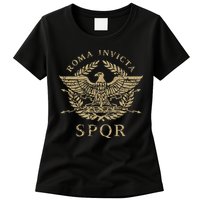 Roma Invicta Spqr Roman Eagle Distressed Womens T-Shirt