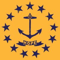 Rhode Island State Flag Distressed Blue Providence Rhode Sustainable Knit Beanie