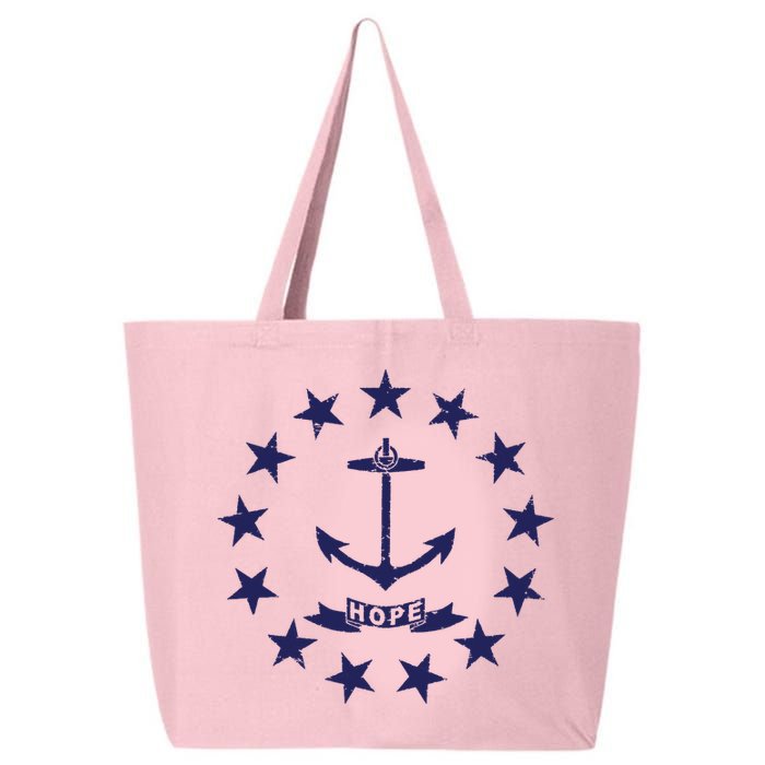 Rhode Island State Flag Distressed Blue Providence Rhode 25L Jumbo Tote