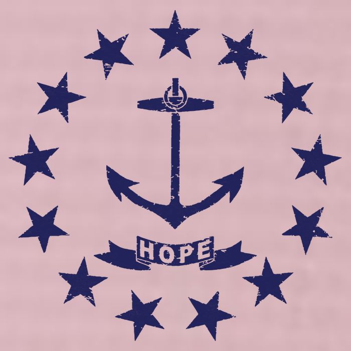 Rhode Island State Flag Distressed Blue Providence Rhode 25L Jumbo Tote