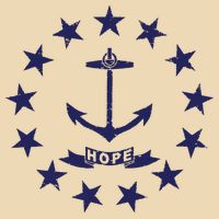 Rhode Island State Flag Distressed Blue Providence Rhode Drawstring Bag