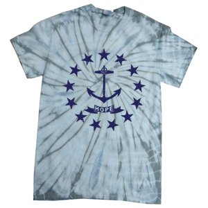 Rhode Island State Flag Distressed Blue Providence Rhode Tie-Dye T-Shirt