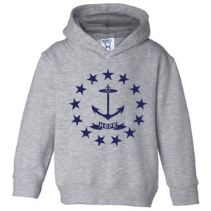 Rhode Island State Flag Distressed Blue Providence Rhode Toddler Hoodie