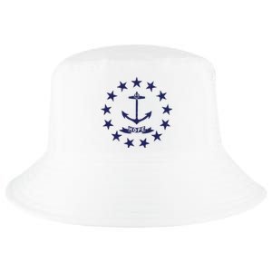 Rhode Island State Flag Distressed Blue Providence Rhode Cool Comfort Performance Bucket Hat