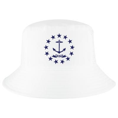 Rhode Island State Flag Distressed Blue Providence Rhode Cool Comfort Performance Bucket Hat