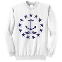 Rhode Island State Flag Distressed Blue Providence Rhode Sweatshirt