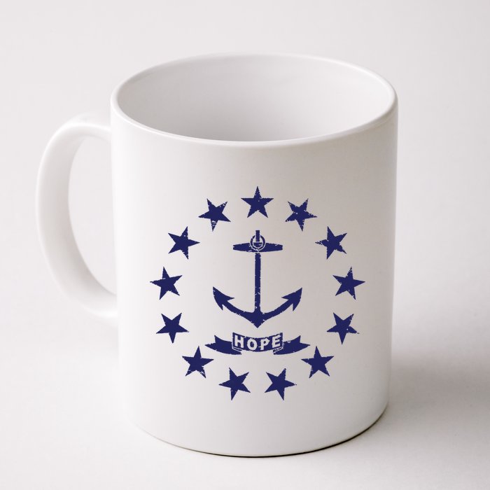 Rhode Island State Flag Distressed Blue Providence Rhode Mug
