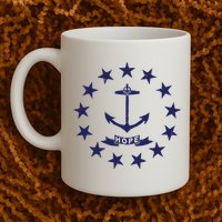 Rhode Island State Flag Distressed Blue Providence Rhode Mug