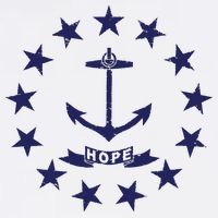 Rhode Island State Flag Distressed Blue Providence Rhode Mug