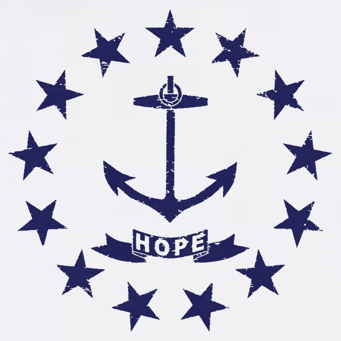 Rhode Island State Flag Distressed Blue Providence Rhode Mug