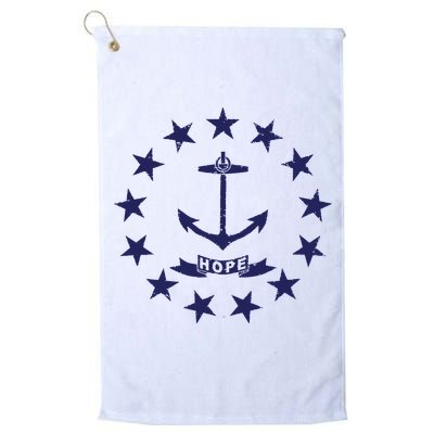 Rhode Island State Flag Distressed Blue Providence Rhode Golf Towel