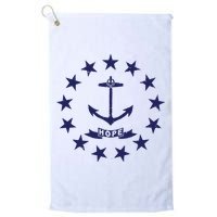 Rhode Island State Flag Distressed Blue Providence Rhode Golf Towel