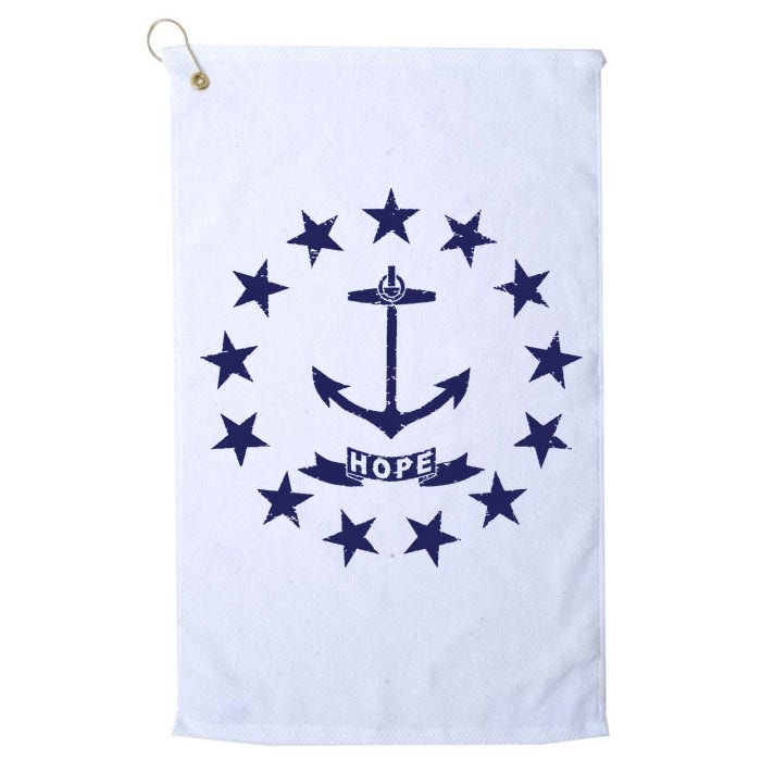 Rhode Island State Flag Distressed Blue Providence Rhode Golf Towel