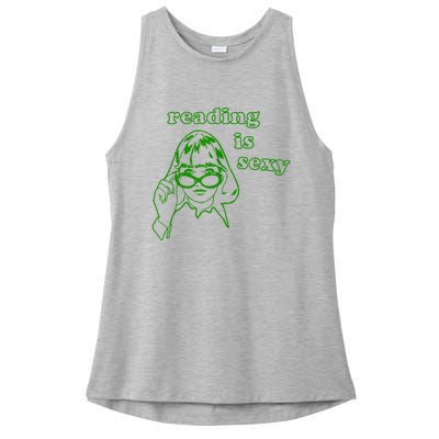 Reading Is Sexy Costume Library Women Bookworm Bookaholic Ladies PosiCharge Tri-Blend Wicking Tank