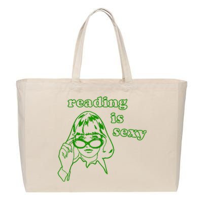 Reading Is Sexy Costume Library Women Bookworm Bookaholic Cotton Canvas Jumbo Tote